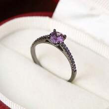 1入2024年新款韓國風格簡潔優雅戒指,閃亮適合訂婚、婚禮和裝飾用珠寶 - 戒指 - 查看 94