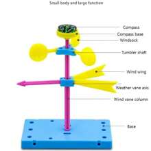 Assembling Miniature Windmill Model Kit With Weathervane, Compass, And Anemometer Set - Multicolor - View 10