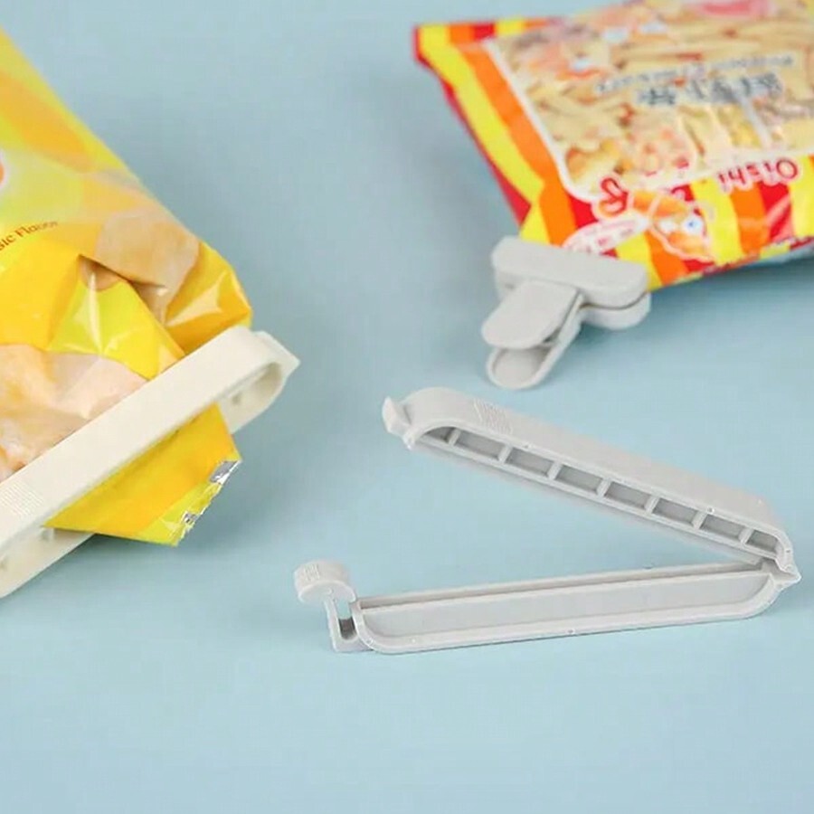 6pcs LongShaped Sealing Clip , Portable Chip Bag Clip , Plastic Bread