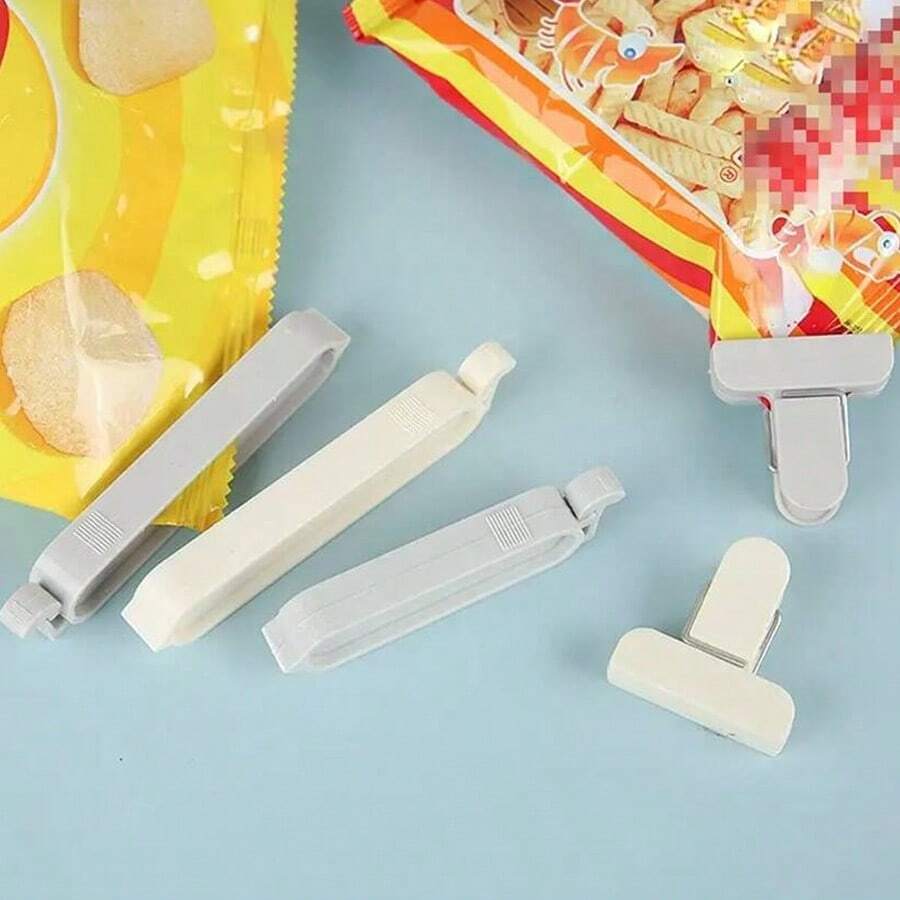 6pcs LongShaped Sealing Clip , Portable Chip Bag Clip , Plastic Bread