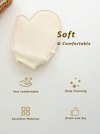 二合一去角质身体手套，1 件天然纤维柔软天然剑麻侧面深层清洁皮肤再生弹性腕带速干身体磨砂手套适用于家庭沐浴水疗护理皮肤护理常规晒黑前准备运动后清新生活敏感肌肤护理