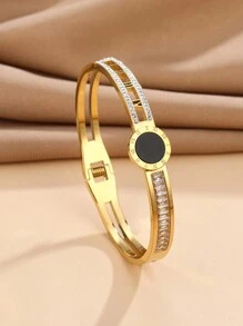 1pc Popular Stainless Steel Vacuum Plating Tree Of Life Bracelet, Simple And Versatile High-End Luxury, Exquisite And Creative, Ideal For Daily, Valentine's Day And New Year Gift,Mom,Mother,Mother's Day,Gift