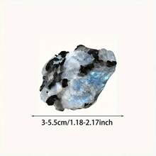 1/2/3pcs Natural Moonstone Crystal Raw Stone, Blue Light Seven Chakras Crystal Raw Stone, Aroma Therapy Diffusion Stone, Mineral Specimen Decorative Collection, Healing Gold Rock Aura Crystals, Advanced Jewelry Diy Decoration, Yoga Meditation Crystals, Best Holiday Gift