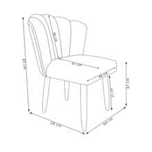 CADEIRA PETALA VELUDO - PARA SALA DE JANTAR, QUARTO, PENTEADEIRA, CLOSET, ESPAÇOS COMERCIAIS, CLINICAS, SALÕES DE BELEZA , MANICURE - Rosa Bebê - Visão 4