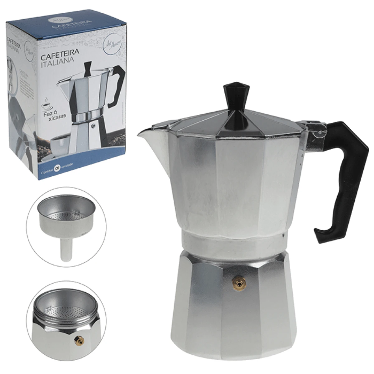 Bình pha cà phê Moka - Bạc - Xem 1