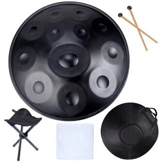 440HZ D Mnior 12 Notes Steel Tongue Drum Percussion Instrument Handpan Drum