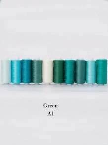 Thread For Sewing Polyester All-Purpose Sewing Threads 10 Colors 400Yards Sewing Thread Machine And Hand Stitching Dark Blue, Light Blue, Navy Blue(Various Options) - Multicolor - View 2