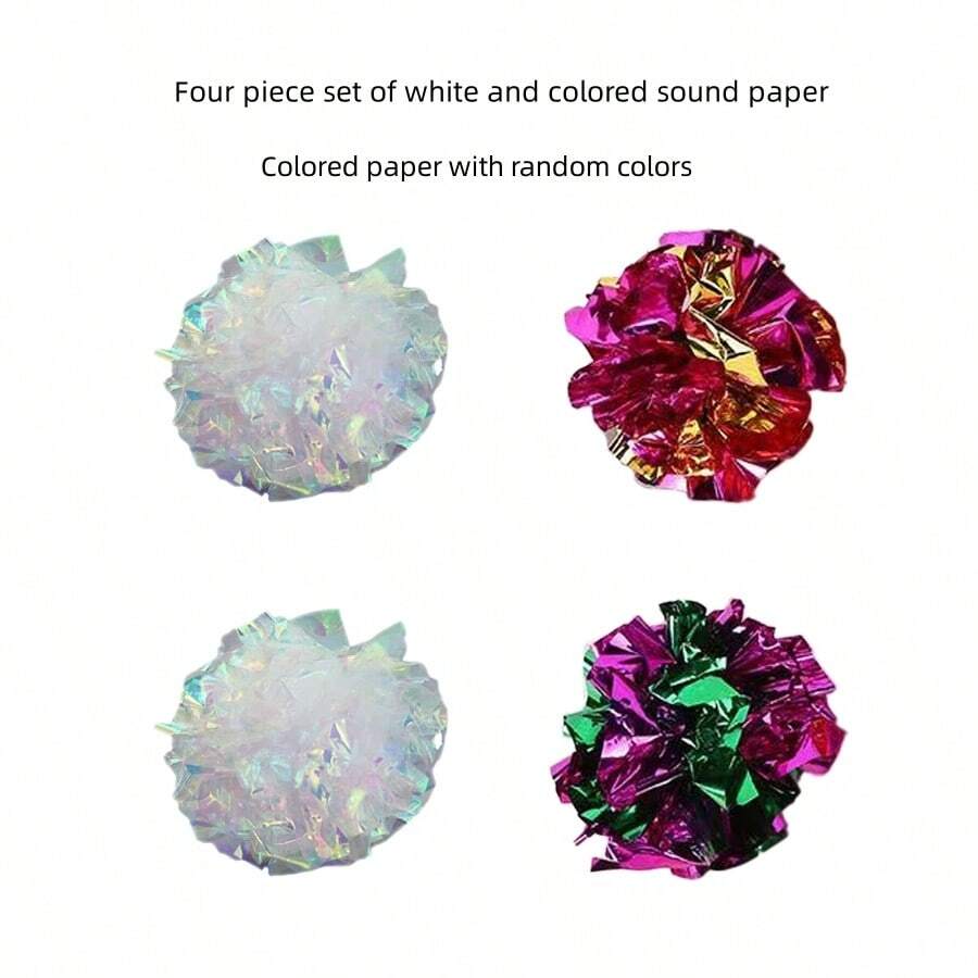 Conjunto De Papel Decorativo De Papel Crepé Blanco / De Colores (4 Piezas) - Multicolor - Ver 1