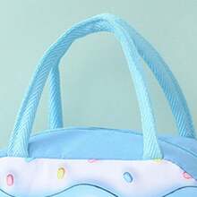 1 pieza Bolsa de almuerzo con diseño lindo de elefante azul de caricatura - Multicolor - Ver 3