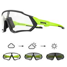 KAPVOE Kapvoe New Arrival Photochromic Cycling Glasses For Men & Women, Suitable For Mountain Bike, Transparent, Mtb Riding. The Lens Color Changes With Light, Turning Blue Or Red. With 1 Lens And A Case, Great For Outdoor Sports.
