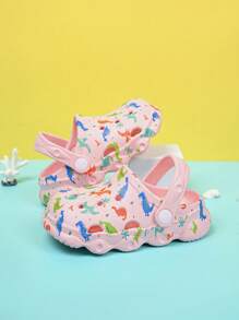 1 Pair Girls' Cute Dinosaur Design Comfortable Casual Outdoor Sandals, Suitable For Summer - Pink - View 4