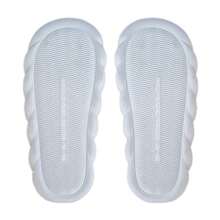 Pantunflas de casa de mujer, Chanclas comodas y suaves de tela. Diseño 3D Conejo y oso - Blanco marrón - Ver 5
