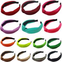 1pc Ladies" Solid Color Candy-Colored Waffle Fashionable Hairband With Knot Design, Simple Hair Accessory For Festivals And Daily Wear,Hairband,Hair Hoop Headbands