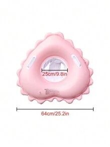 1pc Thickened Inflatable Heart-Shaped Swimming Ring With Handle For Drifting, Armpit & Lifesaving, Perfect For Pool Party, Outdoor Leisure & Summer Water Fun