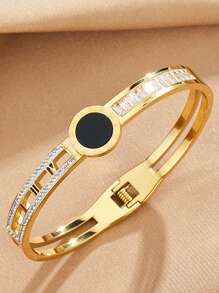 1pc Popular Stainless Steel Vacuum Plating Tree Of Life Bracelet, Simple And Versatile High-End Luxury, Exquisite And Creative, Ideal For Daily, Valentine's Day And New Year Gift,Mom,Mother,Mother's Day,Gift