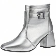 Women Ankle Boots & Booties - Bạc - Xem 4