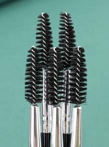 2pcs Pink Multi-Functional Portable Spiral Eyelash & Eyebrow Brush,Eyebrow Brush,Eyeshadow Brush,Spoolie,Spoolie Brush - Pink - View 3