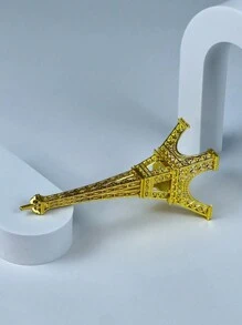1pc Golden Eiffel Tower Model For Photography Props Or Ornament - Gold - View 3