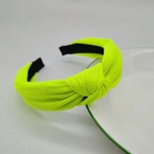 1pc Ladies" Solid Color Candy-Colored Waffle Fashionable Hairband With Knot Design, Simple Hair Accessory For Festivals And Daily Wear,Hairband,Hair Hoop Headbands
