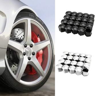 20 Pièces Couvre-écrou De Roue De Voiture, Couvre-vis De Moyeu Automatique De 17 Mm 19 Mm 21 Mm, Décoration Extérieure De Jantes De Boulon, Protection De Prise Spéciale Anti-poussière