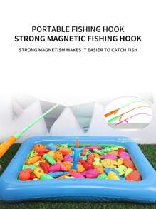 Magnetic Fishing Pool Toy Game, Bathtub Toy With Fishing Rod And Floating Fish, Suitable For 3-6 Years Old Kids Birthday Party Gift, Outdoor Toys, Bath Toys, Toddler Toys, Children Toys