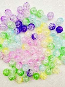 1顆多彩玻璃裂紋珠,可用於手機鏈,手鍊,項鍊,耳環等diy珠寶製作 - 彩色 - 查看 1
