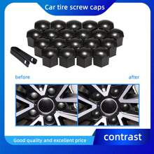 20Pcs Car Wheel Nut Caps Auto Hub Screw Cover 17mm 19mm 21mm Bolt Rims Exterior Decoration Special Socket Protection Dust Proof