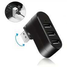 Hub Usb 3.0 De 3 Puertos - Expande, Conecta Y Acelera Tus Dispositivos | Transferencia Rápida, Amplia Compatibilidad Y Diseño Elegante - Negro - Ver 3