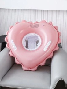 1pc Thickened Inflatable Heart-Shaped Swimming Ring With Handle For Drifting, Armpit & Lifesaving, Perfect For Pool Party, Outdoor Leisure & Summer Water Fun