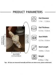 Jewelry Set Watch Combination, 2024 Bracelet Watch, Suitable As Gifts For Kids - Gold - View 3