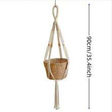 3pcs/Set  Macrame Plant Hanger, Indoor Hanging Planter Basket Holder With Wood Beads, Decorative Flower Pot Holder With Tassels, No Basket