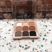 PINK KEY Eyeshadow Palette, 1 Pcs 9 Colors Makeup Eyeshadow Palette, Long Lasting Matte And Shimmer Eyeshadow - GIỌNG 3 - Xem 4