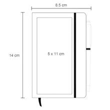 PromoClick Mini libreta de 80 hojas con boligrafo touch - Rosa - Ver 8