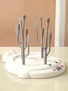 1 pieza Escurridor de biberones y tetinas para bebé, colores al azar - Beis - Ver 4