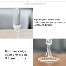 1 Miếng Ly Hình ngọn nến Chân nến , Kính trong suốt Chân nến , Creative Vật trang trí , Dầu Cúp ( Dầu Không bao gồm ) - Trong sáng - Xem 9