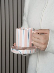 A Pink Ceramic Cup and Saucer Set