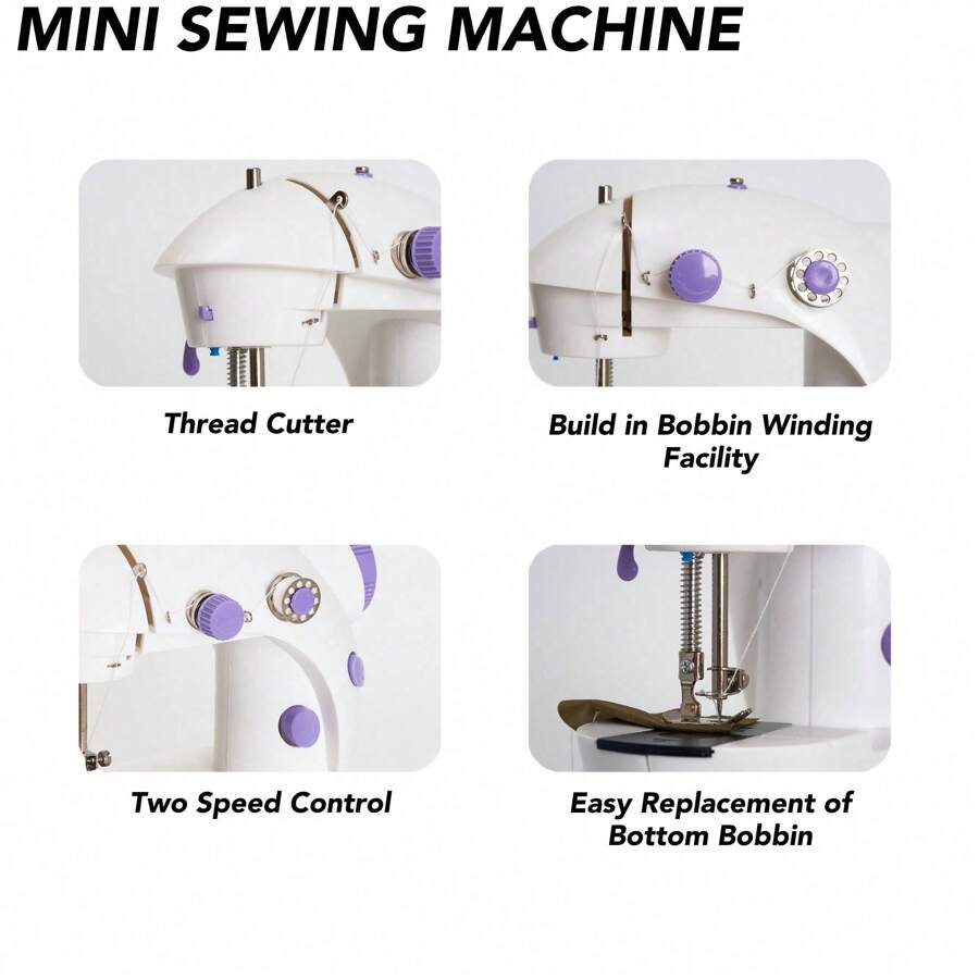 Sewing Machine, Portable Mini MultiFunctional Electric Tailoring