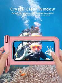 1pc Random Color Waterproof Phone Pouch With Touchscreen Function, Ideal For Swimming, Water Parks, And Rafting; A Professional Protective Case And Storage Bag For Your Phone