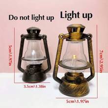 1入組娃娃屋1:6迷你家具煤油燈,附娃娃屋迷你裝飾園藝裝飾場景led燈,萬聖節/感恩節/聖誕節禮物 - 彩色 - 查看 2