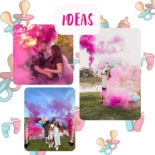 Bomba Humo Para Revelación De Género Baby Shower Niña o Niño - Rosa - Ver 4