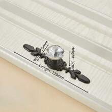 1 Pc/2 Pcs Modern Minimalist Zinc Alloy Transparent Crystal Single Hole Drawer/Cabinet/Kitchen/Door Handle, Retro Flower Design Knob, With Screw Furniture Hardware Accessories