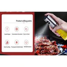 1入組玻璃噴霧瓶,壓噴式油罐,燒烤噴霧瓶,廚房醬料醋調味瓶,輕食油控瓶 - 銀色 - 查看 6