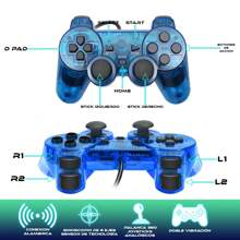 Control Joystick Compatible con PS2 Y PS1 Joystick Control Alambrico PS2 - Azul - Ver 4