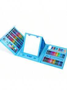 208 Kit de colores set de dibujo arte Maletín Portátil Acrílico, Juego De  pintura gouache pinturas acuarela Plumones Acuarelas Dibujo lapices de dibujo para  Niños ,Set Lápices Estuche Profesional Artista papeleria  Colores Profesionales Marcadores Acuarela Lápices Niños Kit De Dibujo Y Pinturas Crayon Sets artisticos pinceles - Azul - Ver 3