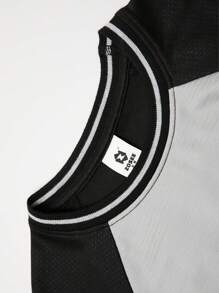 zosee 年輕男孩色塊肩部運動套裝，速乾透氣籃球夏季服裝，2024新品到貨