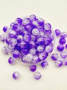 1顆多彩玻璃裂紋珠,可用於手機鏈,手鍊,項鍊,耳環等diy珠寶製作 - 彩色 - 查看 5