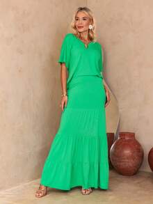 Women Two-Piece Outfits - 綠色 - 查看 8