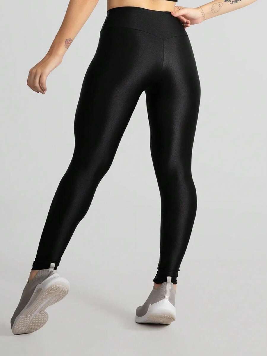 Women Sports Leggings - 黑色 - 查看 1