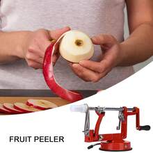 Đa chức năng Hand-cranked Apple Máy bóc vỏ , Thương nghiệp Ba trong một Thủ công Máy gọt trái cây - Đỏ - Xem 4