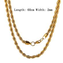 1pc Stainless Steel Twist Chain Twisted Fashion Necklace Bone Chain Jewellery For Men Gift - Twist Chain - View 24